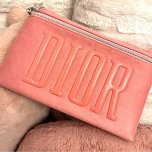 Dior Coral Cosmetic Pouch GWP w/ box